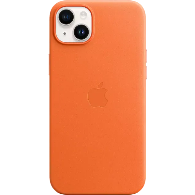 Apple iPhone 14 Plus Leder Case mit MagSafe Orange