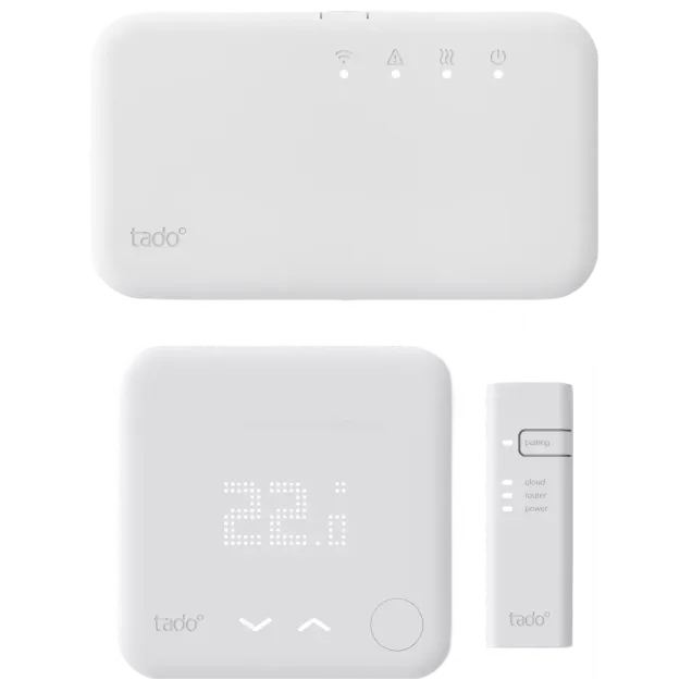 tado° Starter Kit - Smartes Thermostat V3+ (Funk) - Intelligente Heizungssteuerung Weiß