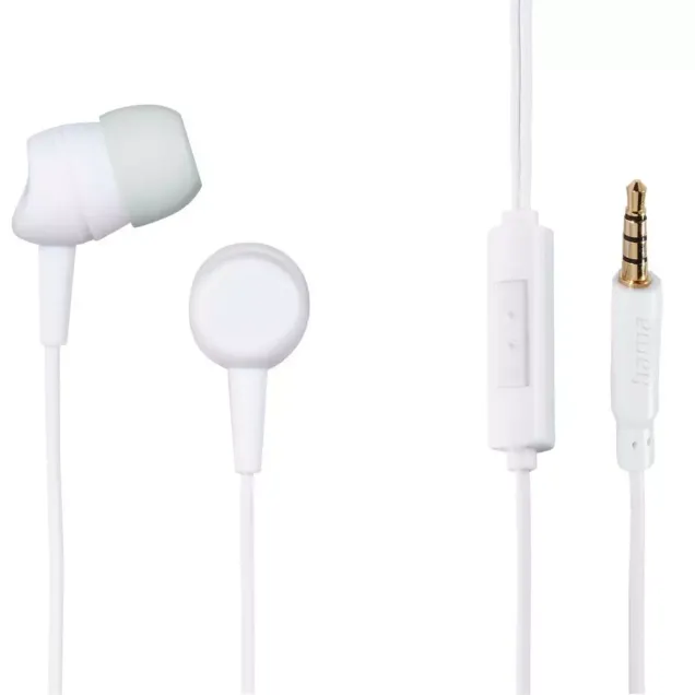 Hama Headset kabelgebunden Kooky Mikrofon Kabelknickschutz Weiß