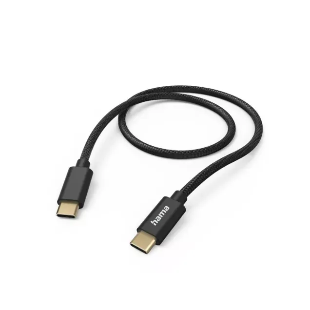 Hama USB-Kabel Fabric USB-C - USB-C Schwarz
