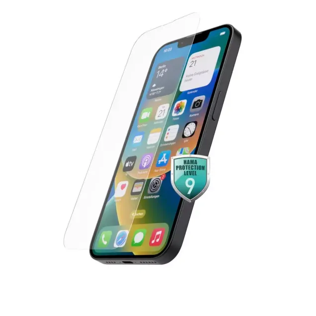 Hama Echtglas-Displayschutz Premium Crystal Glass iPhone 15/15 Pro Transparent
