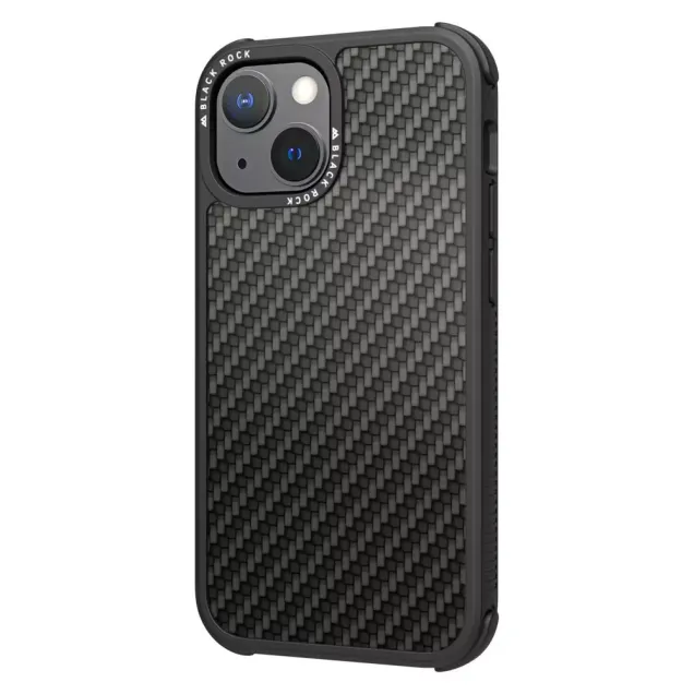 Black Rock Cover Robust Real Carbon Apple iPhone 13 mini Schwarz