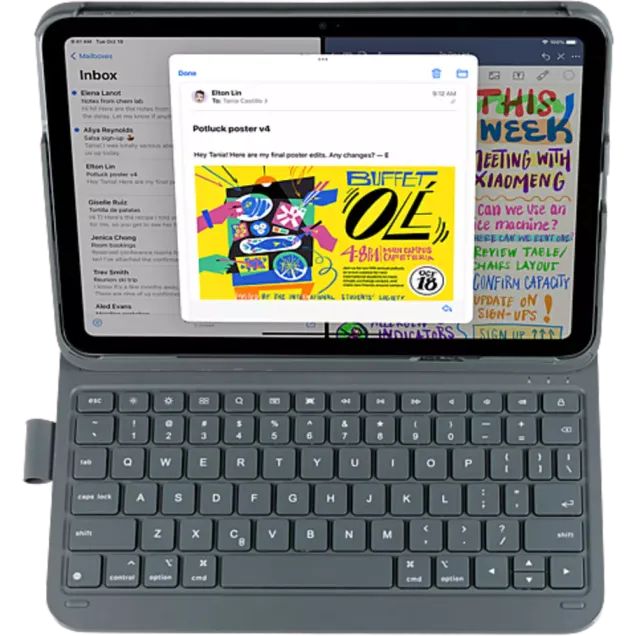 DEQSTER Slim Pro Keyboard Apple iPad 10.9" Space Grau