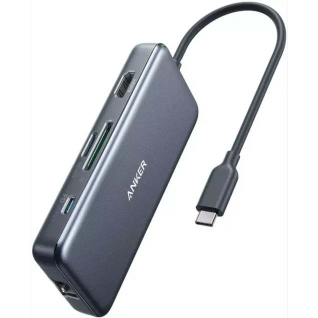 Anker PowerExpand+ 7-in-1 USB-C PD Ethernet Hub Grau
