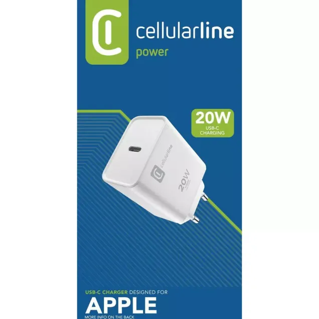 Cellularline USB Typ-C Travel Charger 20W Weiß
