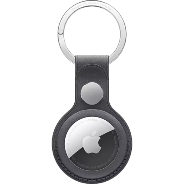 Apple AirTag Feingewebe Schlüsselanhänger Schwarz