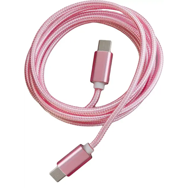 Peter Jäckel FASHION 3m USB Data Cable Apple Lightning mit Sync- und Ladefunktion Rosa