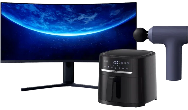 Monitor, Massage Gun und Air Fryer von Xiaomi