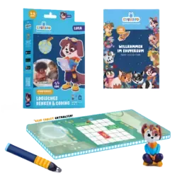 Edurino Starterset Luca - Logisches Denken & Coding EXKLUSIV (inkl. Spiel- und Lernheft + dunkelblauer Stift) Bunt