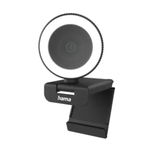 Hama Webcam mit Ringlicht "C-850 Pro", QHD 2K, mit Mikrofon, Fernbedienung, LED Schwarz
