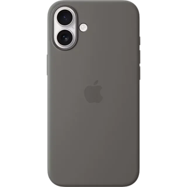 Apple Silikon Case iPhone 16 Plus Steingrau