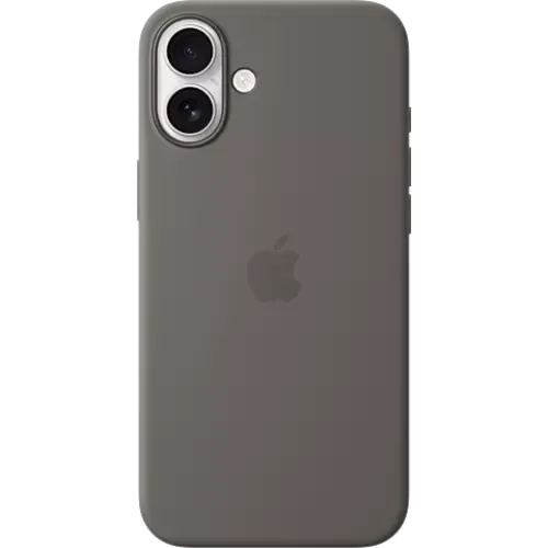 Apple Silikon Case iPhone 16 Plus Steingrau