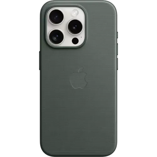 Apple iPhone 15 Pro Feingewebe Case Immergrün