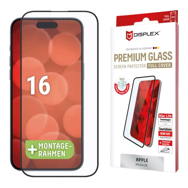 Displex Premium Glass FC iPhone 16 Schwarz