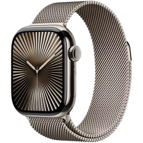 Apple Watch Series 10 Titan Milanaise Armband Natur/Natur