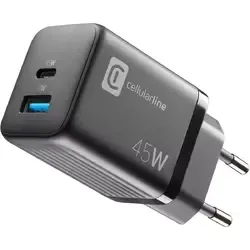 Cellularline USB Charger Multipower Micro 45W GaN 2 Ports PD