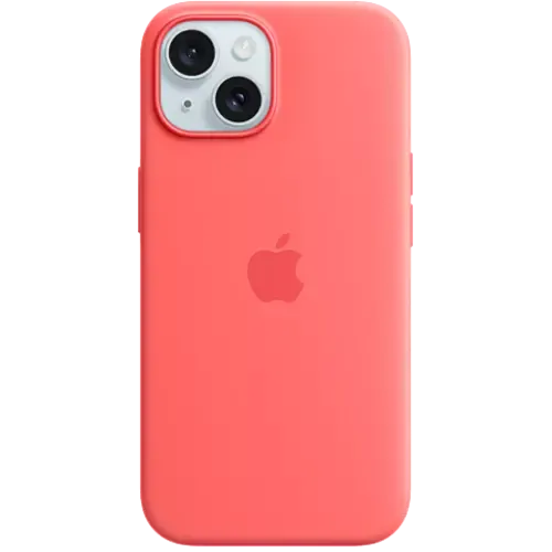 Apple Silikon Case iPhone 15 mit MagSafe Guave