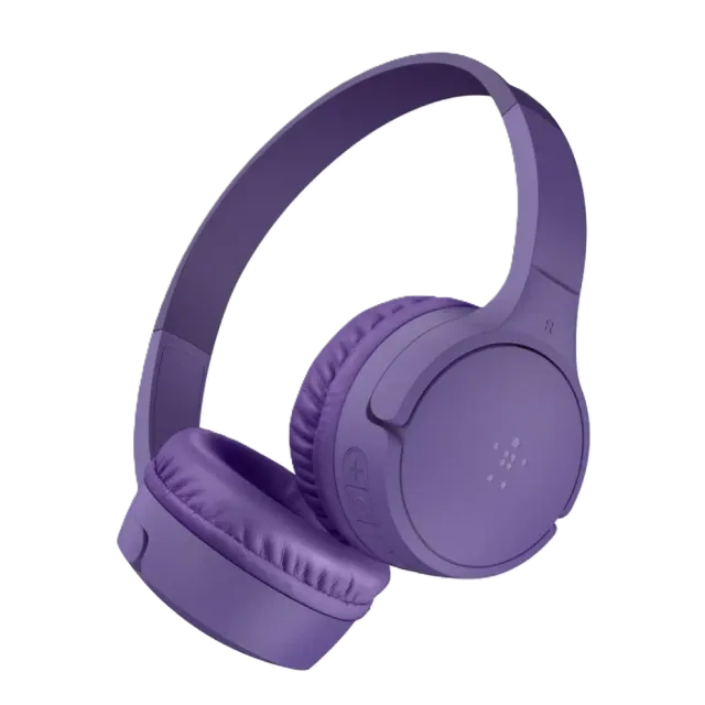 Belkin SoundForm Mini Bluetooth On-Ear Kopfhörer für Kinder, USB-C Lila
