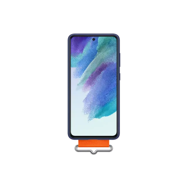 Samsung Galaxy S21 FE Silicone Cover Strap Navy