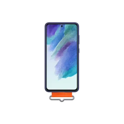 Samsung Galaxy S21 FE Silicone Cover Strap Navy