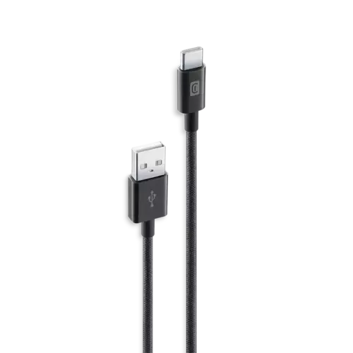 Cellularline Braided Data Cable 1,5 m USB-A/ Typ-C Schwarz