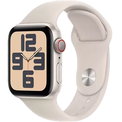 Apple Watch SE (2023) Aluminium Sportarmband Polarstern/Polarstern S/M