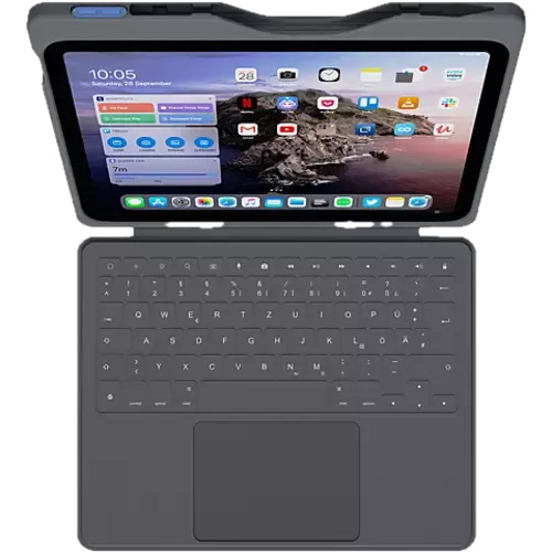 DEQSTER Smart Rugged Touch+ Keyboard Apple iPad 10.9" Space Grau