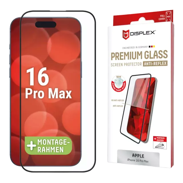 Displex Premium Glass FCAR iPhone 16 Pro Max Schwarz