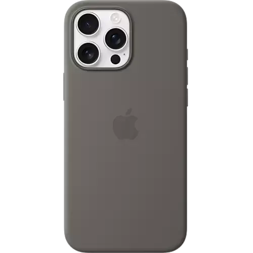 Apple Silikon Case iPhone 16 Pro Max Steingrau