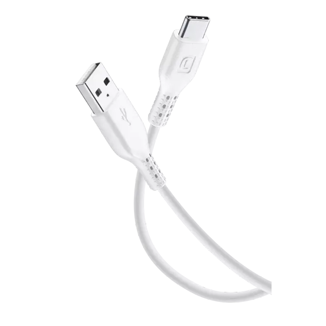 Cellularline Power Data Cable 1,2 m USB-A/ Typ-C Weiß