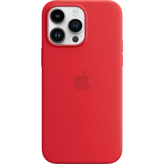 Apple iPhone 14 Pro Max Silikon Case mit MagSafe Rot