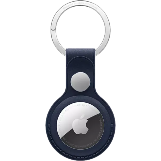 Apple Airtag Schlüsselanhänger Feingewebe Blau