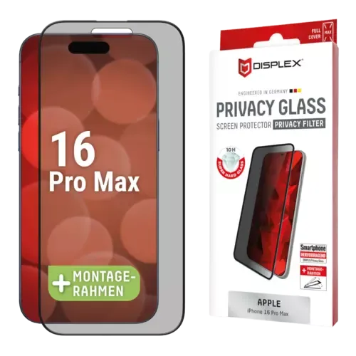 Displex Privacy Glass FC iPhone 16 Pro Max Grau