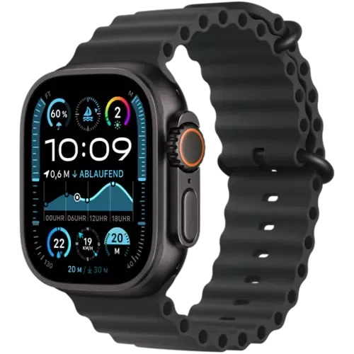 Apple Watch Ultra 2 Titan Ocean Armband Titan Schwarz/Schwarz
