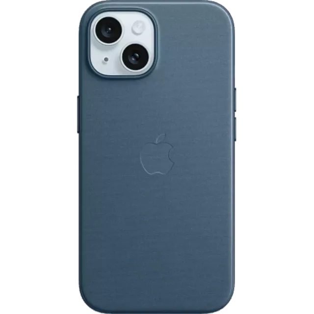 Apple Feingewebe Case iPhone 15 mit MagSafe Pazifikblau