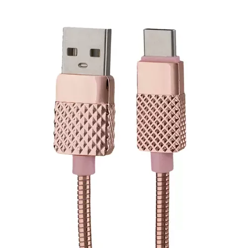 Peter Jäckel USB Data Cable BRILLIANT Typ-C mit Sync- und Ladefunktion Pink