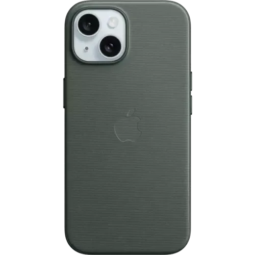 Apple iPhone 15 Feingewebe Case Immergrün