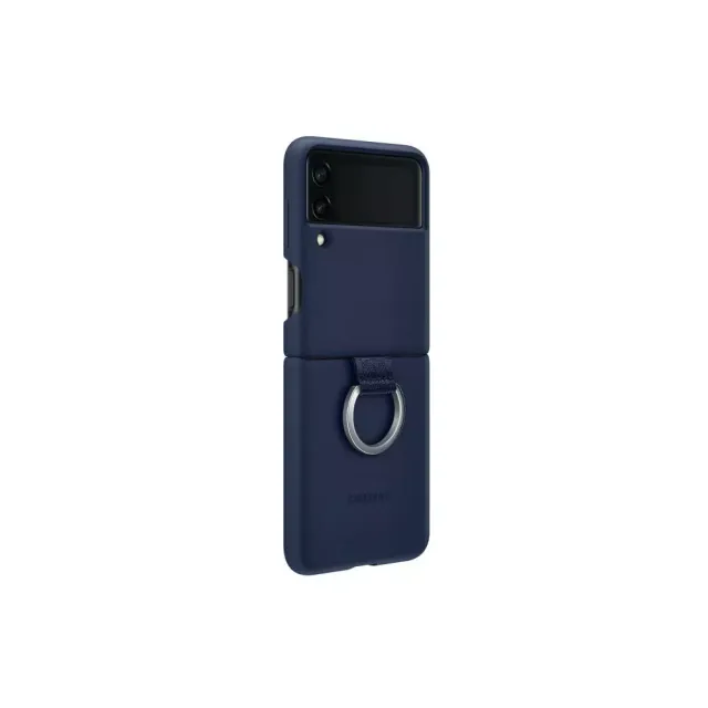 Samsung Silicone Cover with Ring für Galaxy Z Flip 3 5G Navy