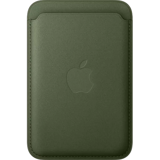 Apple iPhone Feingewebe MagSafe Wallet Moosgrün