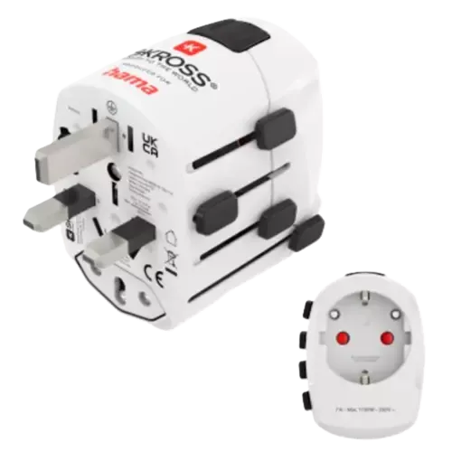 Hama Weltreiseadapter "World Travel Pro", 3-polig Weiß