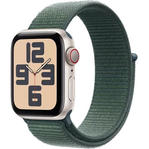 Apple Watch SE (2023) Aluminium Sport Loop Polarstern/Seegrün S/M