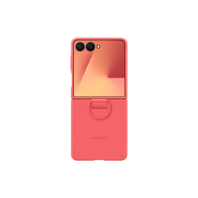 Samsung Galaxy Z Flip 7 Silicone Ring Case Red