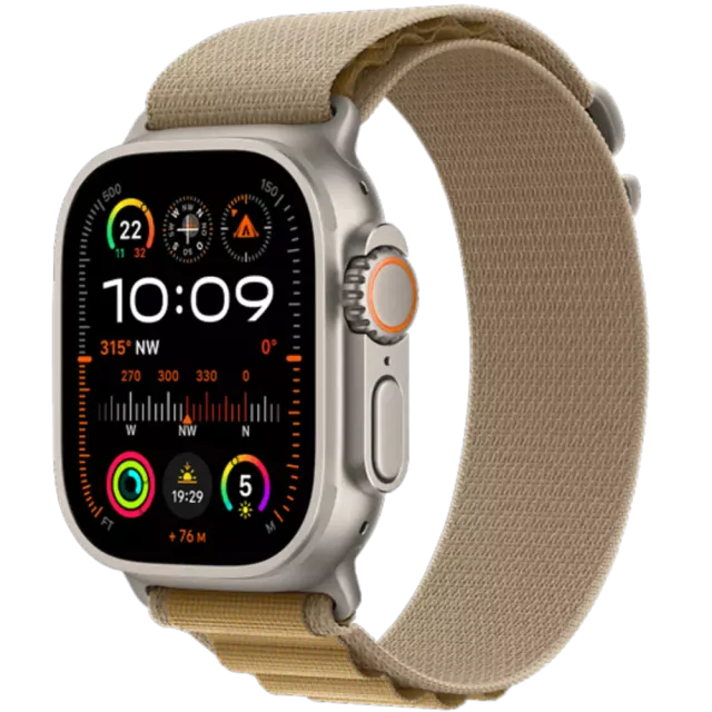 Apple Watch Ultra 2 Titan Alpine Loop Natur/Mandel Medium
