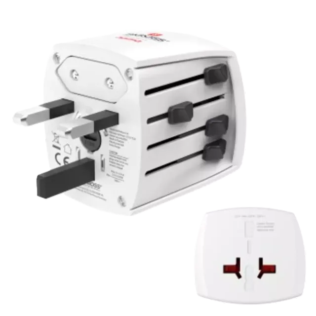 Hama Weltreiseadapter "MUV Micro", 2-polig Weiß