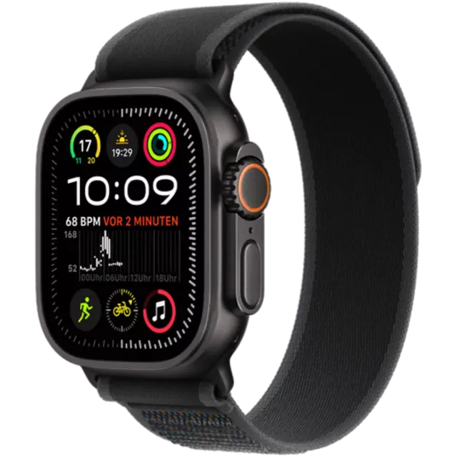 Apple Watch Ultra 2 Titan Trail Loop Titan Schwarz/Schwarz M/L