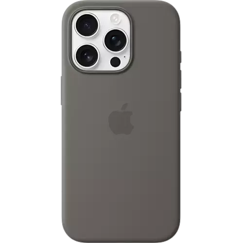 Apple Silikon Case iPhone 16 Pro Steingrau