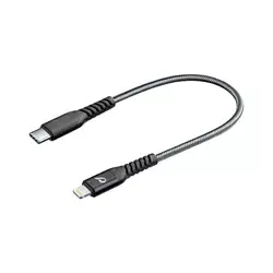 Cellularline Tetraforce Data Cable Strong USB Typ-C/ Apple Lightning Schwarz