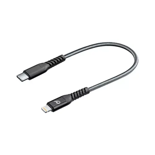 Cellularline Tetraforce Data Cable Strong 15 cm USB Typ-C/ Apple Lightning Schwarz