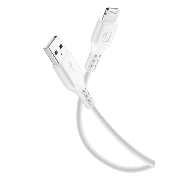 Cellularline Power Data Cable 2m USB-A/ Lightning Weiß
