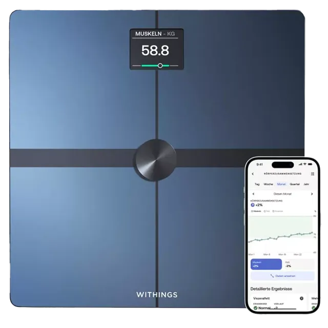 Withings WLAN-Personenwaage Body Smart Schwarz